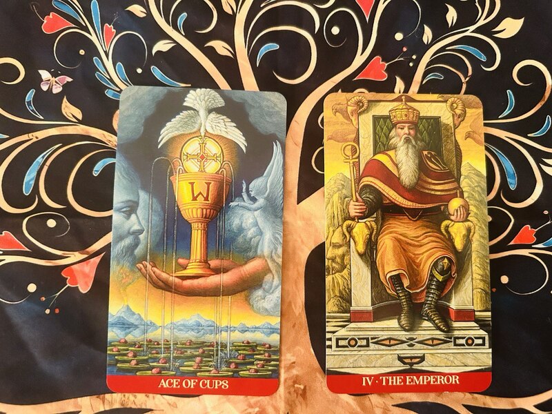  Ace of Cups and The Emperor photo by Tarot Institute