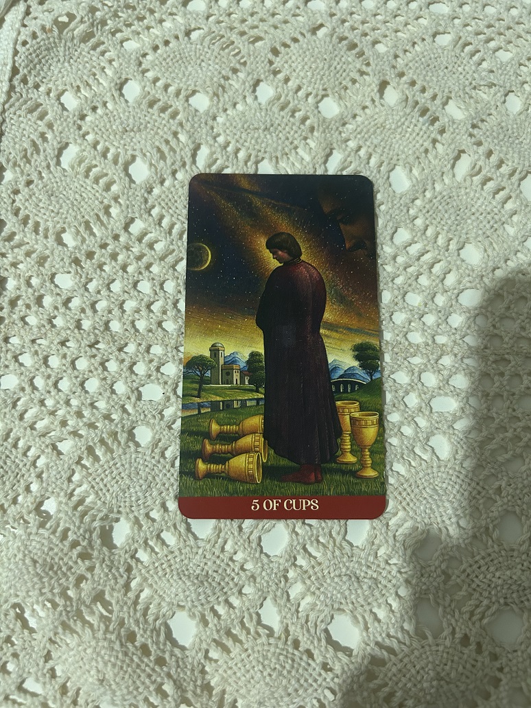 Five of Cups Tarot Card Photo by Tarot Institute 2