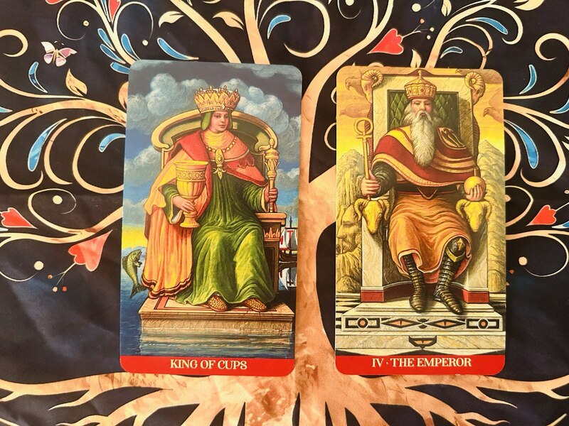 King of Cups and The Emperor photo by Tarot Institute