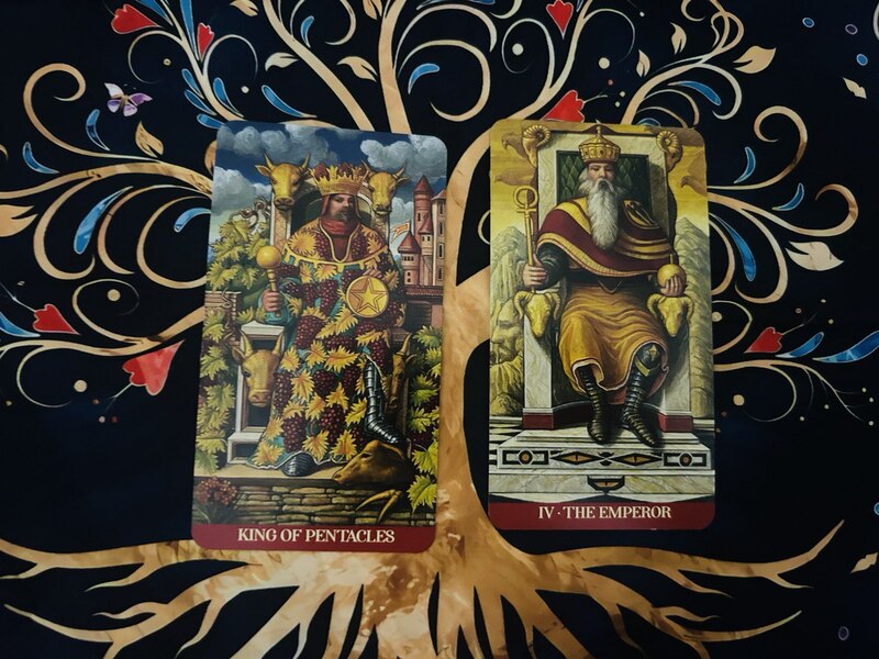 King of Pentacles and The Emperor photo by Tarot Institute.