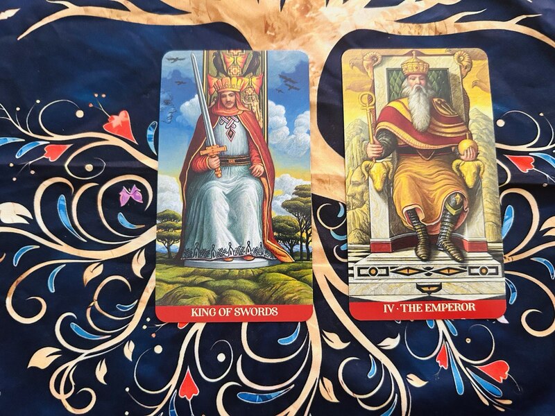 King of Swords and The Emperor photo by Tarot Institute