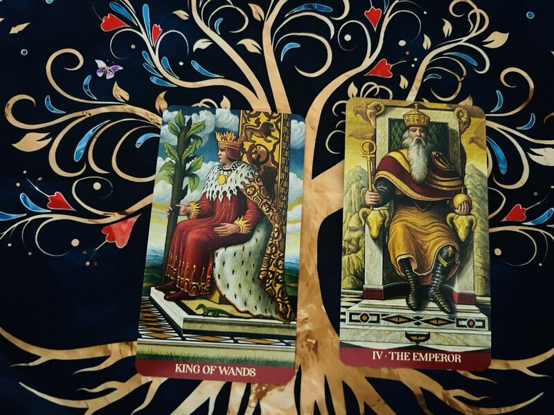 King of Wands and The Emperor photo by Tarot Institute