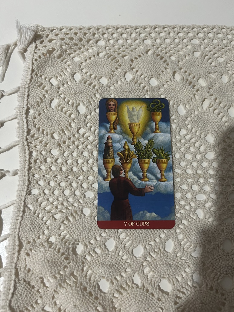 Seven of Cups Tarot Card Photo by Tarot Institute