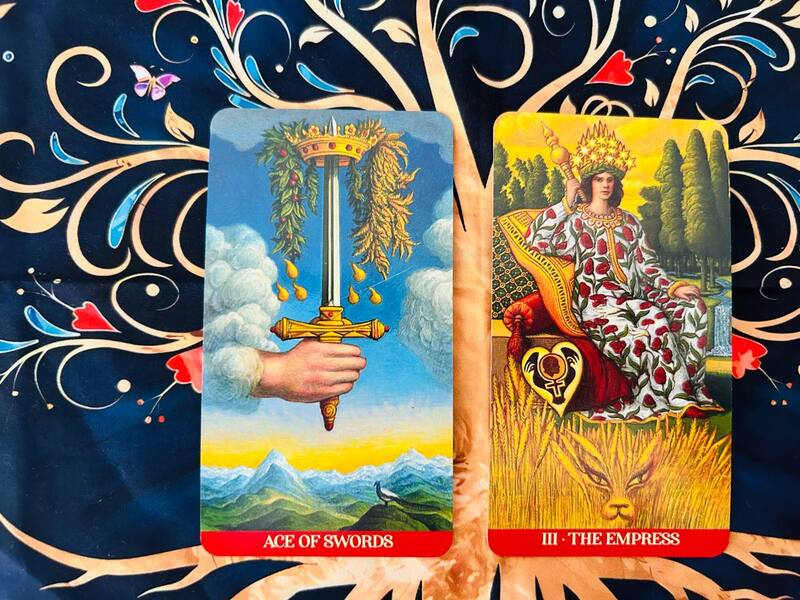 The Ace of Swords and The Empress photo by Tarot Institute