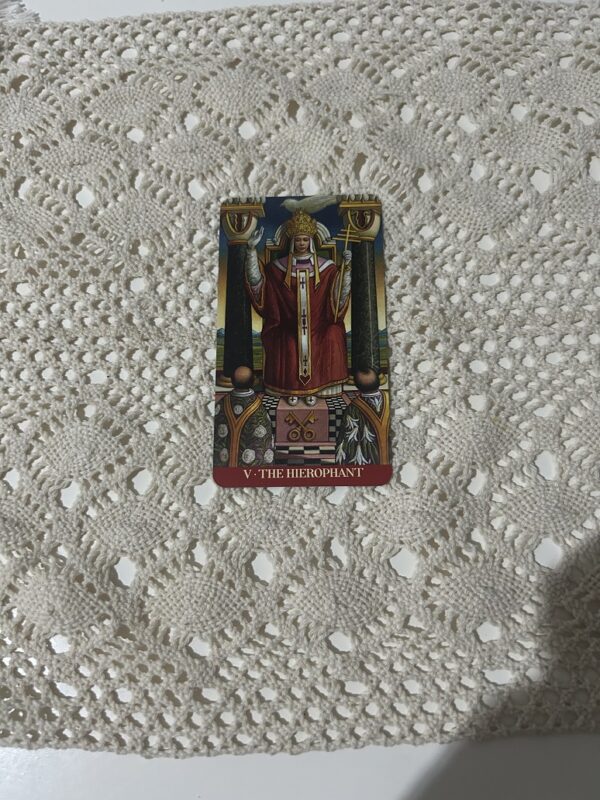 The Hierophant Tarot Card in a traditional setting