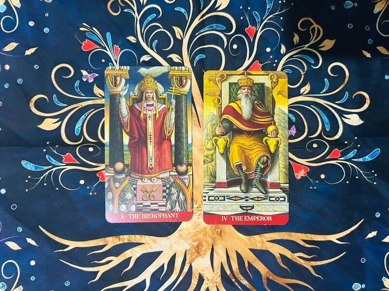 The Hierophant and The Emperor photo by Tarot Institute