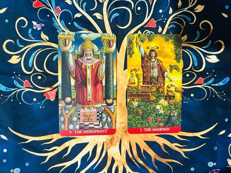 The Hierophant and The Magician photo by Tarot Institute