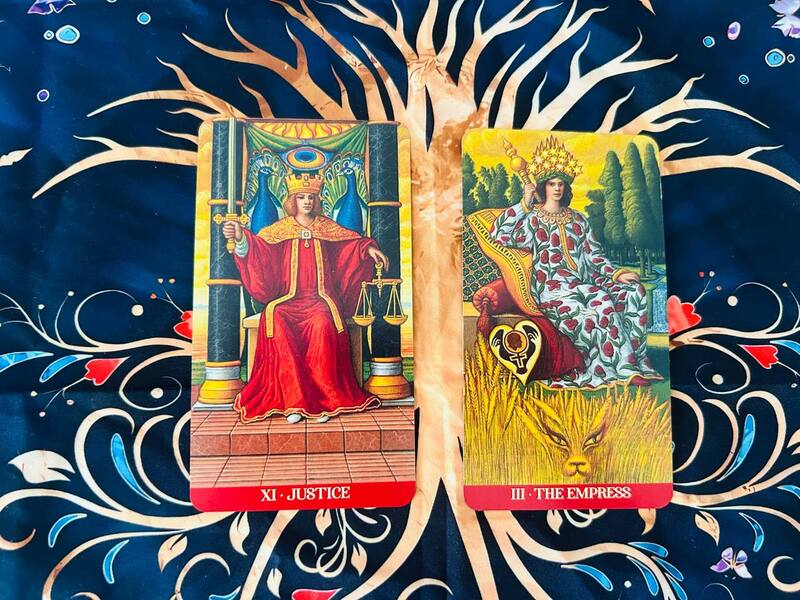 The Justice and The Empress photo by Tarot Institute.