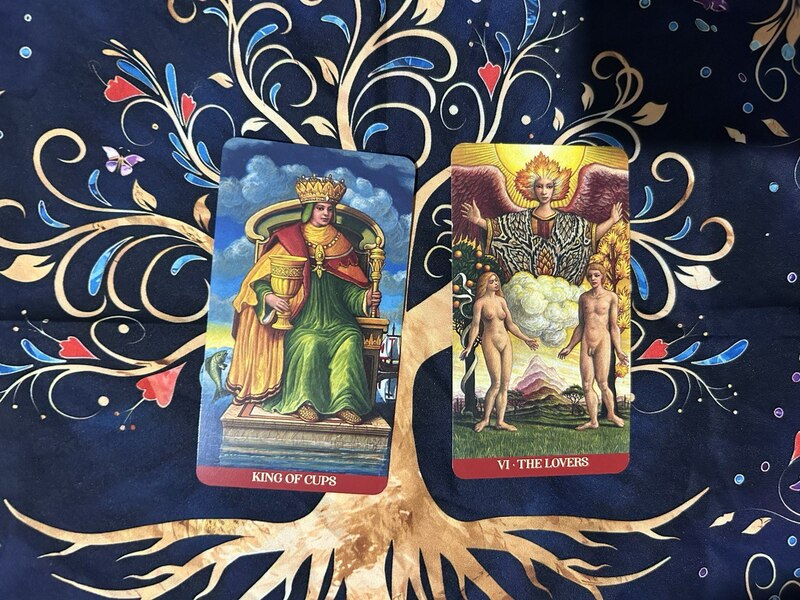 King of Cups and The Lovers photo by Tarot Institute