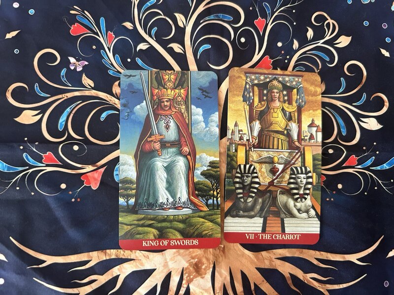 King of Swords and The Chariot photo by Tarot Institute