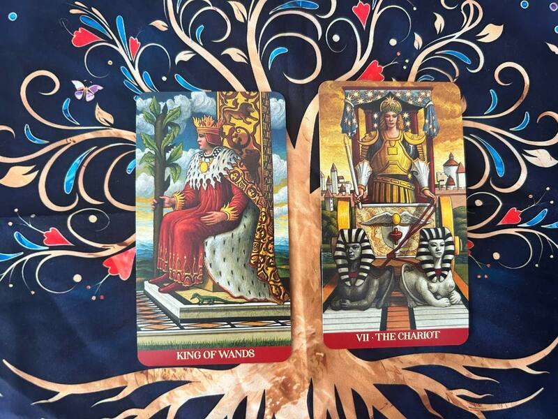 King of Wands and The Chariot photo by Tarot Institute.