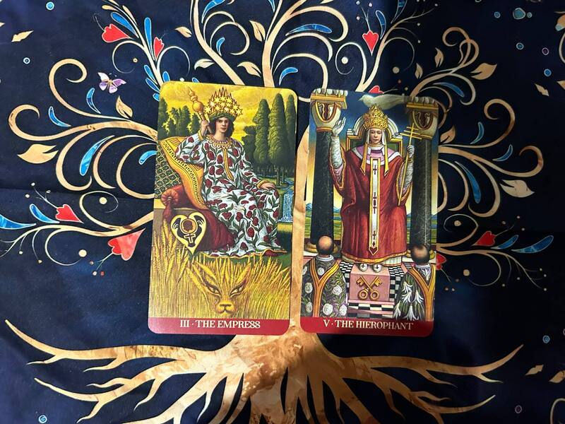 The Empress and The Hierophant photo by Tarot Institute