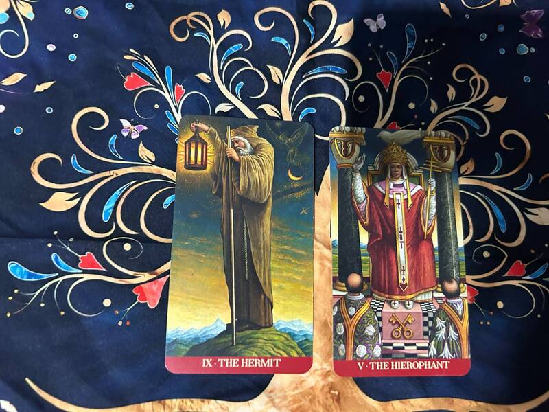 The Hermit and The Hierophant photo by Tarot Institute