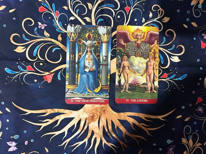 The High Priestess and The Lovers photo by Tarot Institute