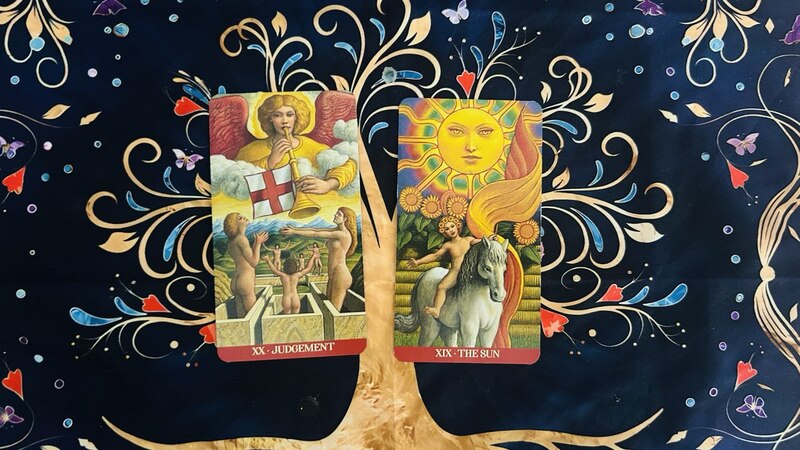 Judgement and The Sun photo by Tarot Institute