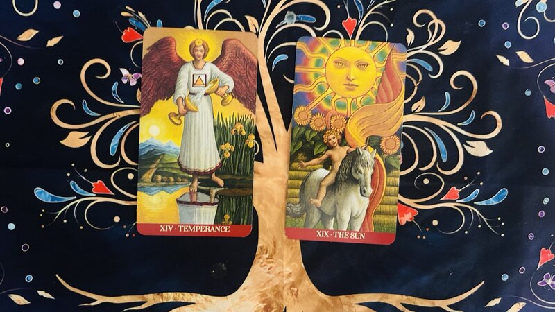 Temeperance and The Sun photo by Tarot Institute.