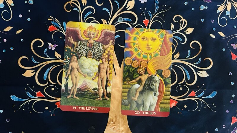 The Lovers and The Sun photo by Tarot Institute.