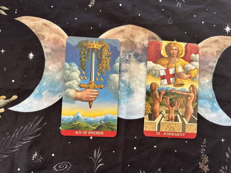 Ace of Swords and Judgement photo by Tarot Institute