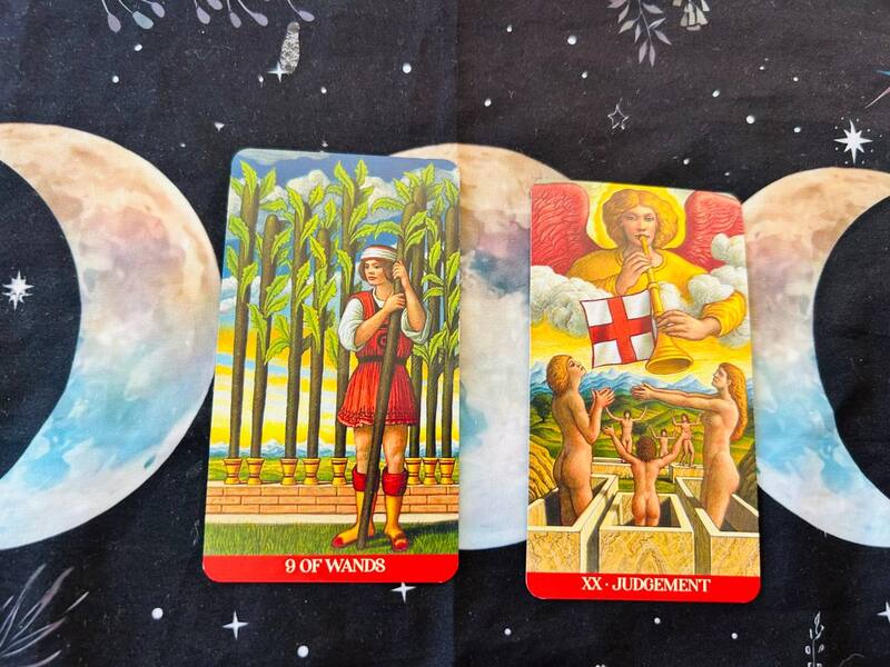 Nine of Wands and Judgement photo by Tarot Institute