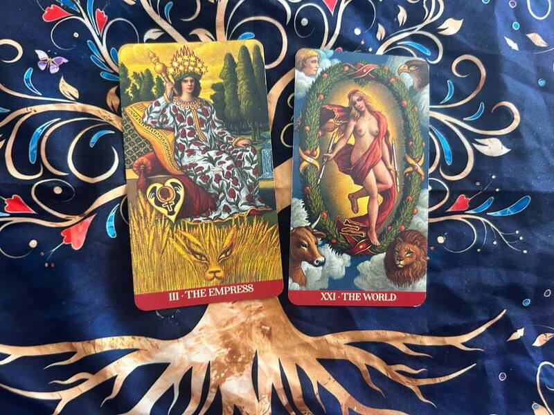 The Empress and The World photo by Tarot Institute.