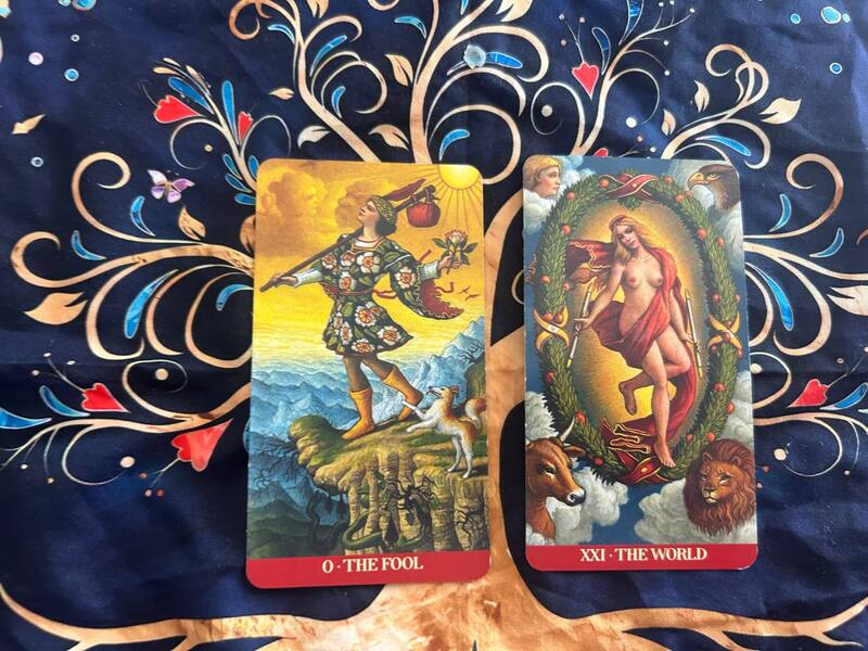 The Fool and The World photo by Tarot Institute