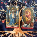 The High Priestess and The World photo by Tarot Institute.